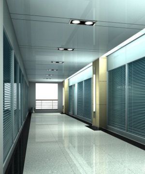 现代办公室走廊吊顶设计效果图片