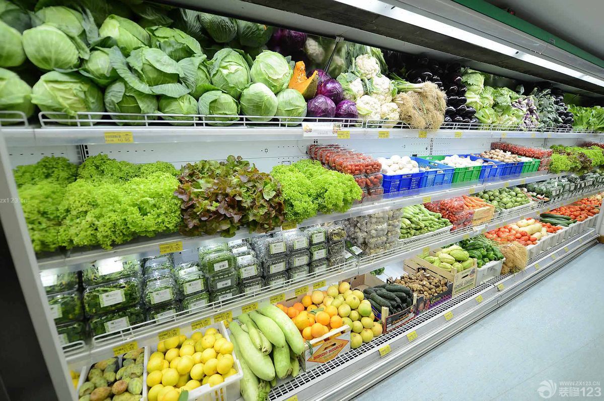 蔬果超市储物柜装修效果图