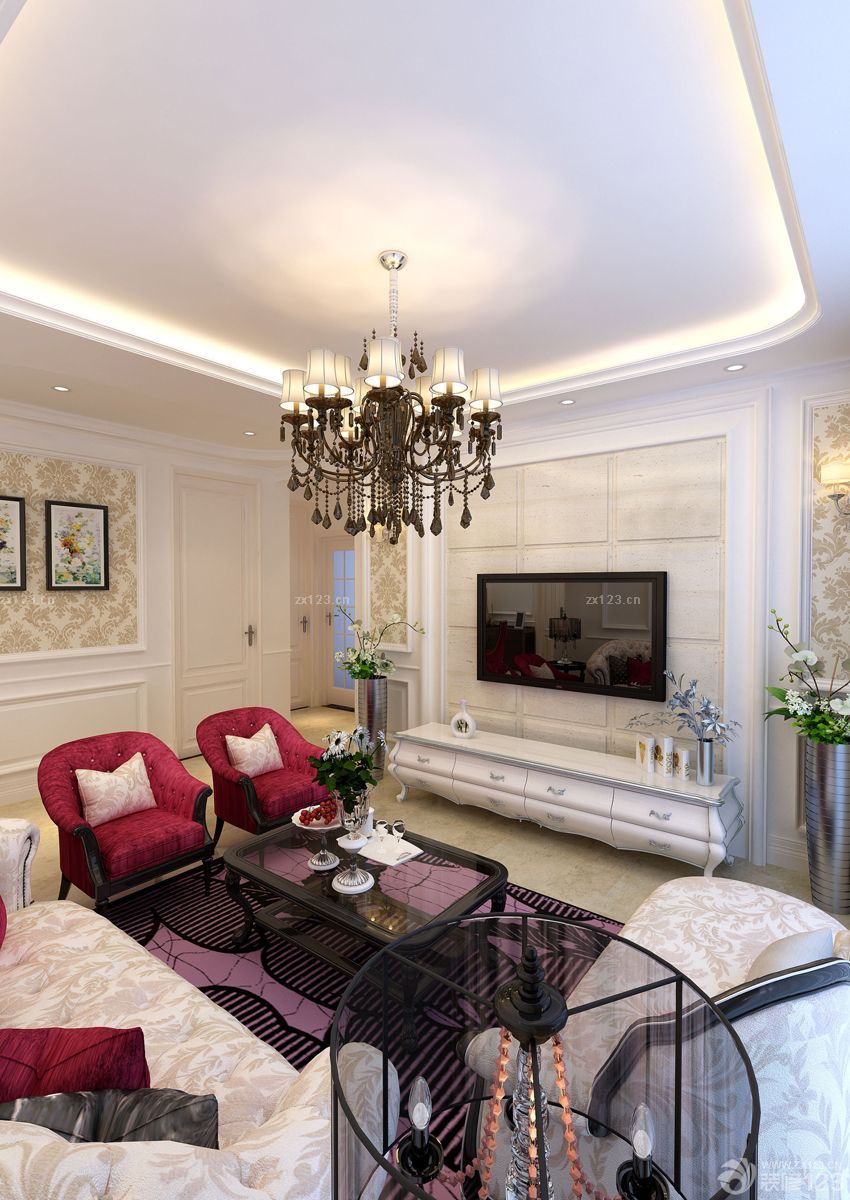 简欧家装风格房子装修设计图片大全80平方