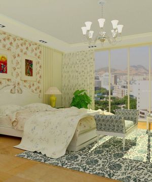 田园风格70-80平方小户型卧室设计装修图