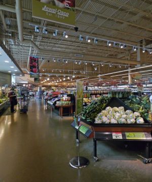 大型蔬菜超市灰色地砖装修效果图片