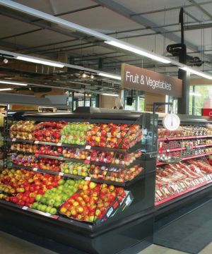蔬菜超市货架装修效果图大全