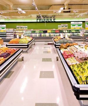 精美蔬菜超市白色地砖装修效果图片