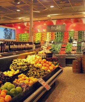 蔬果超市石材地面装修效果图片