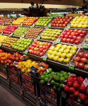 蔬果超市陈列标准装修效果图