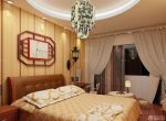 现代110平方房子卧室床头背景墙装修效果图片