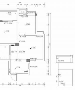 60平家庭室内设计两室一厅户型图