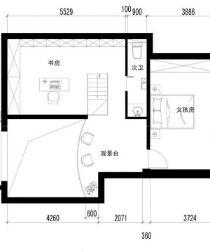 60平小户型家装两室一厅设计户型图效果图片