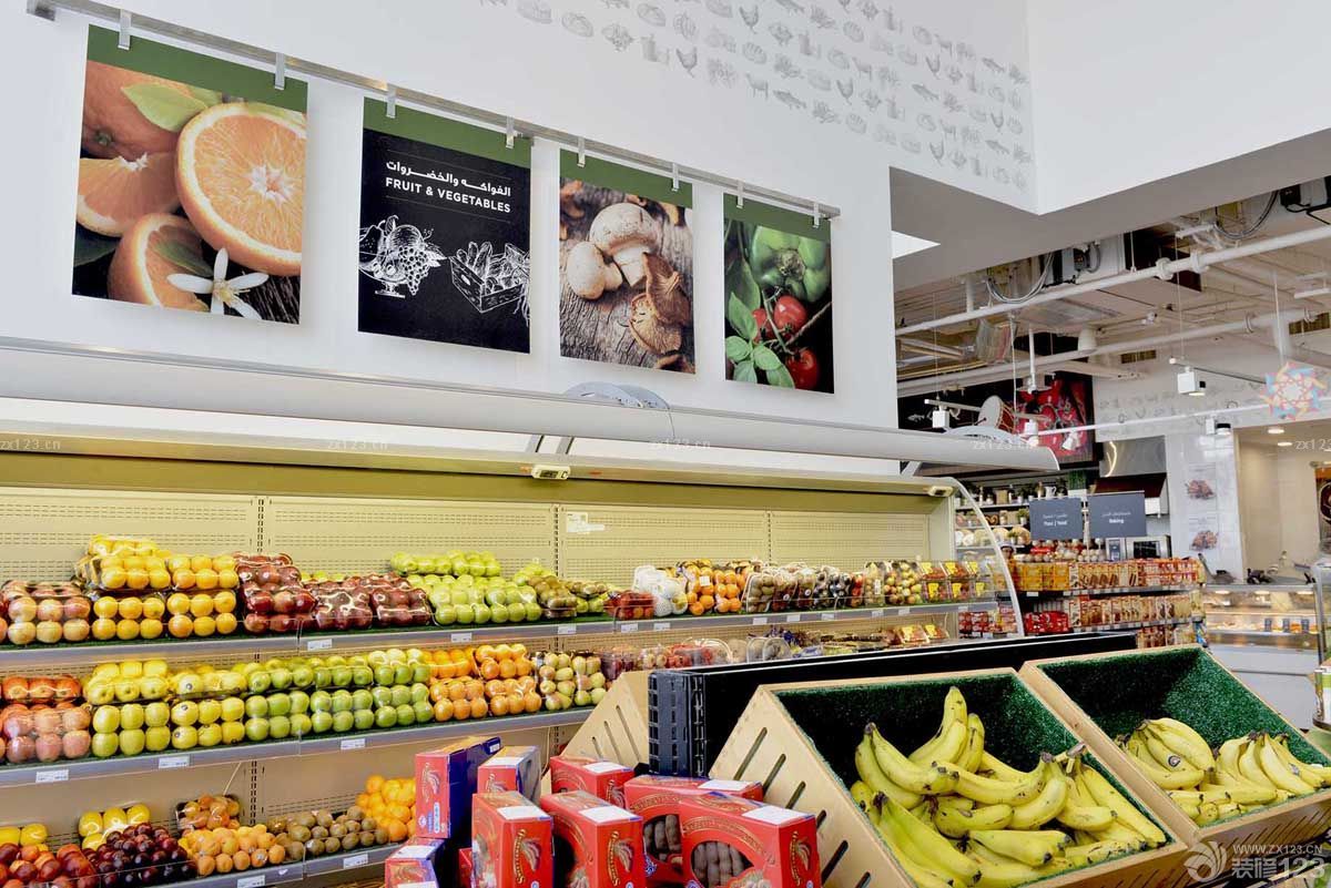 高档超市背景墙设计装修效果图