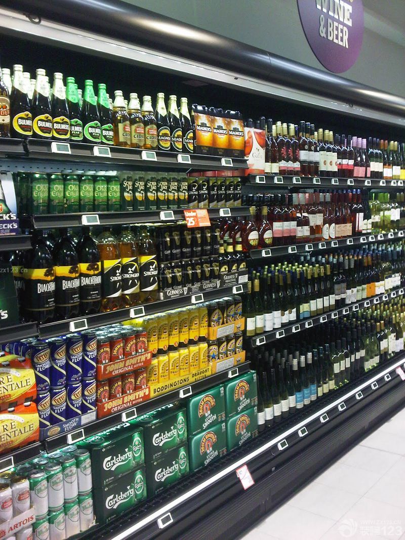 现代风格超市酒柜图片_设计456装修效果图