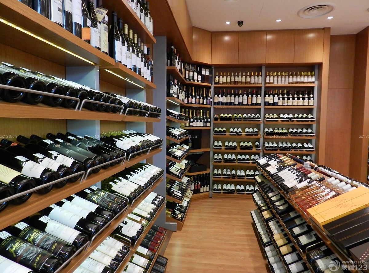 超市红酒柜创意陈列设计图