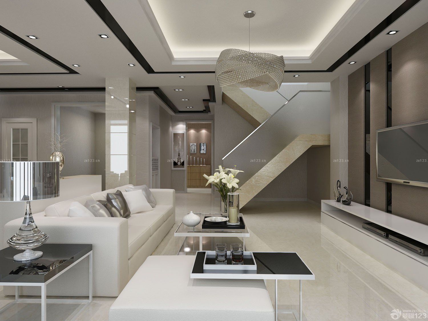 70平别墅两室两厅客厅设计图片