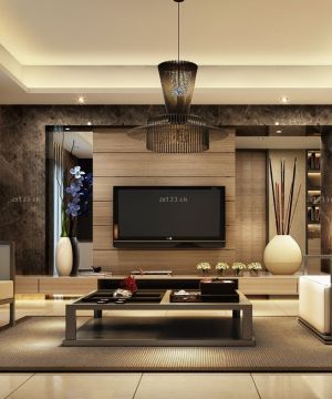 现代中式房子吊灯装修设计效果图片大全120平方