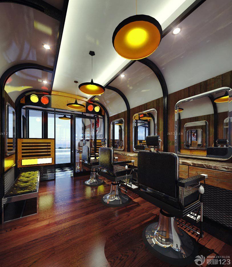 最新美发店内部装修效果图片大全