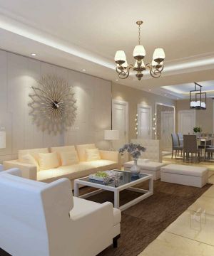 现代风格客厅沙发背景墙效果图片欣赏