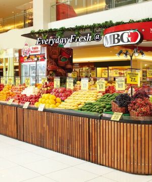 大型商场现代蔬菜超市摆设设计图片