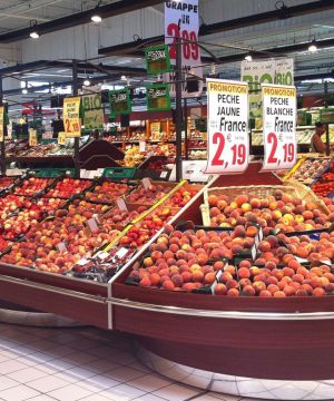现代蔬菜超市摆设装修效果图片