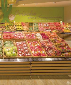 高档现代蔬菜超市摆设装修效果图片