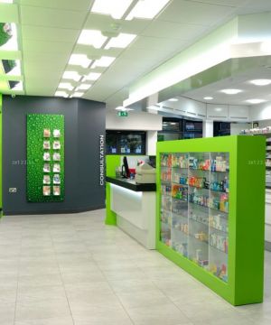 医药超市创意隔断设计装修效果图