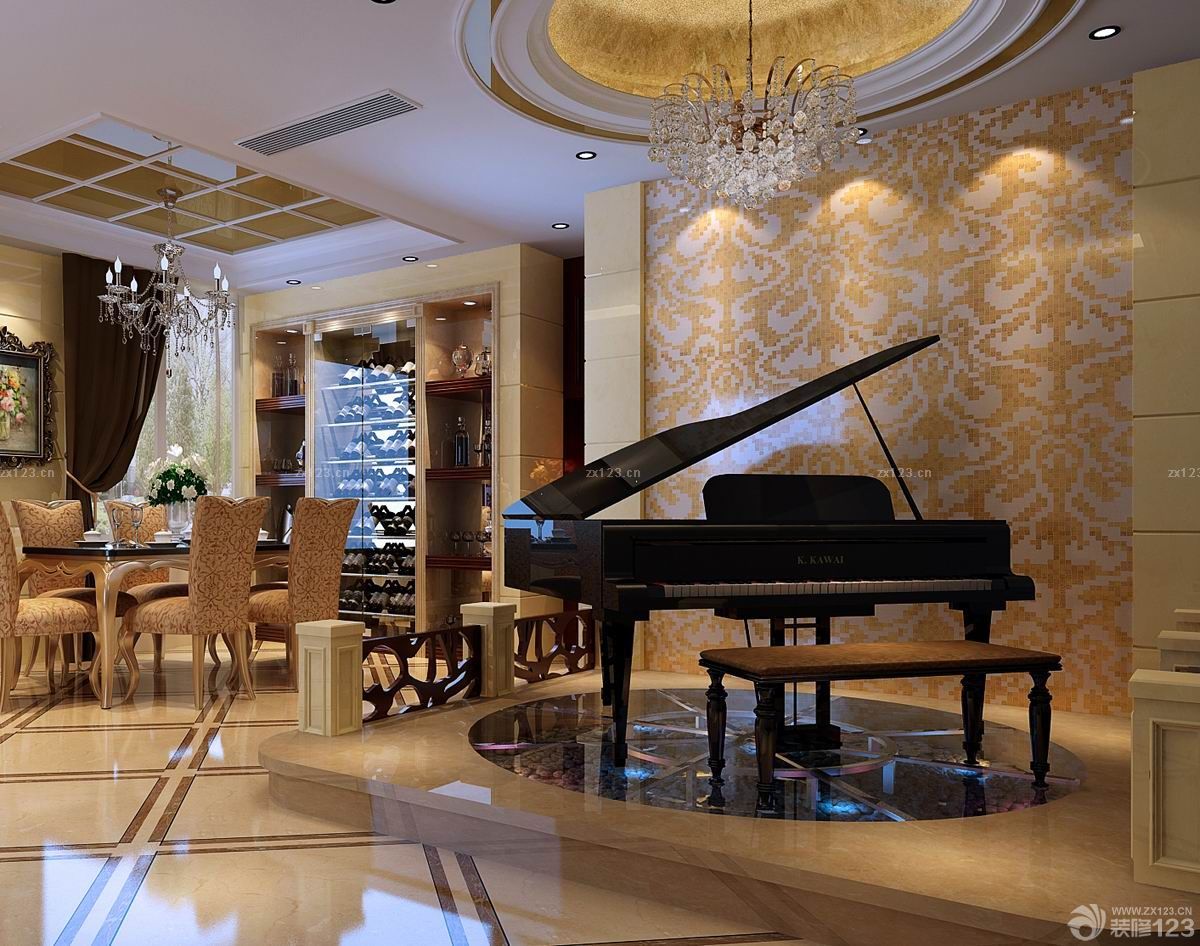 简约欧式风格130平米的房子装修效果图片