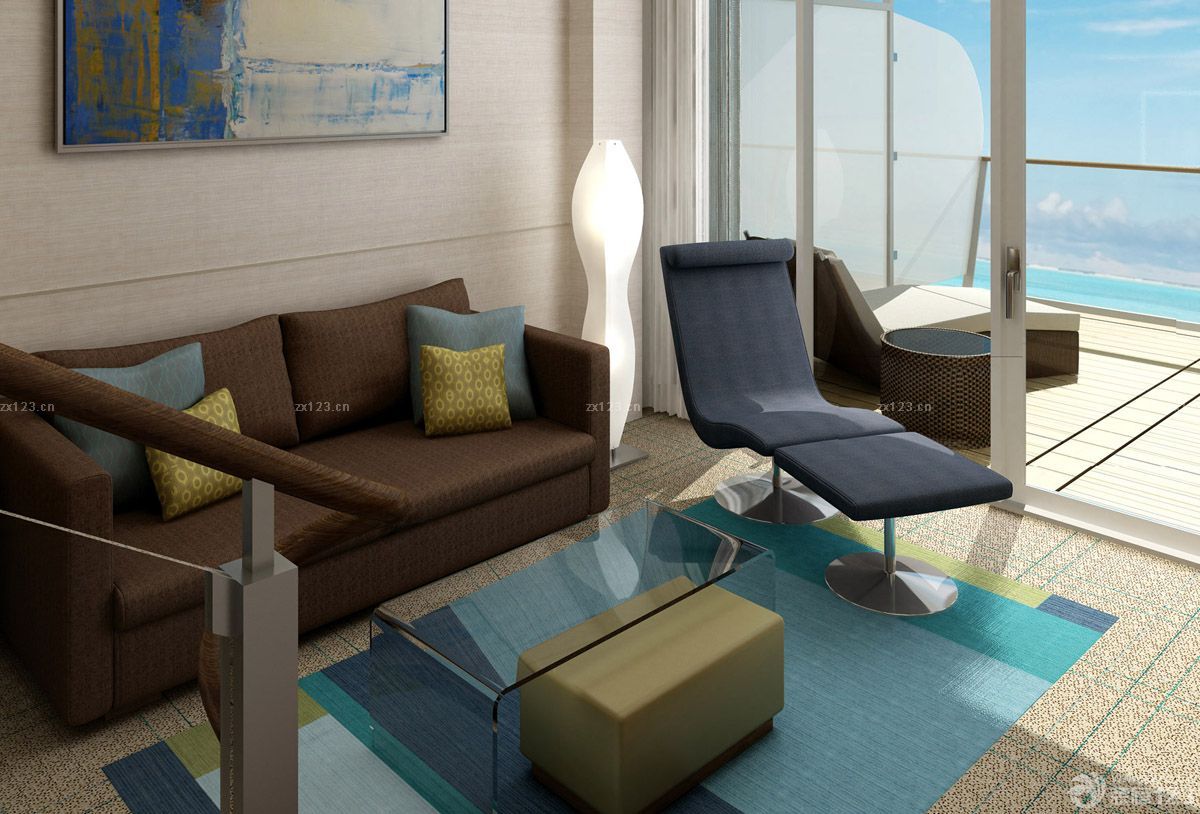 120平方米房子玻璃茶几装修效果图片