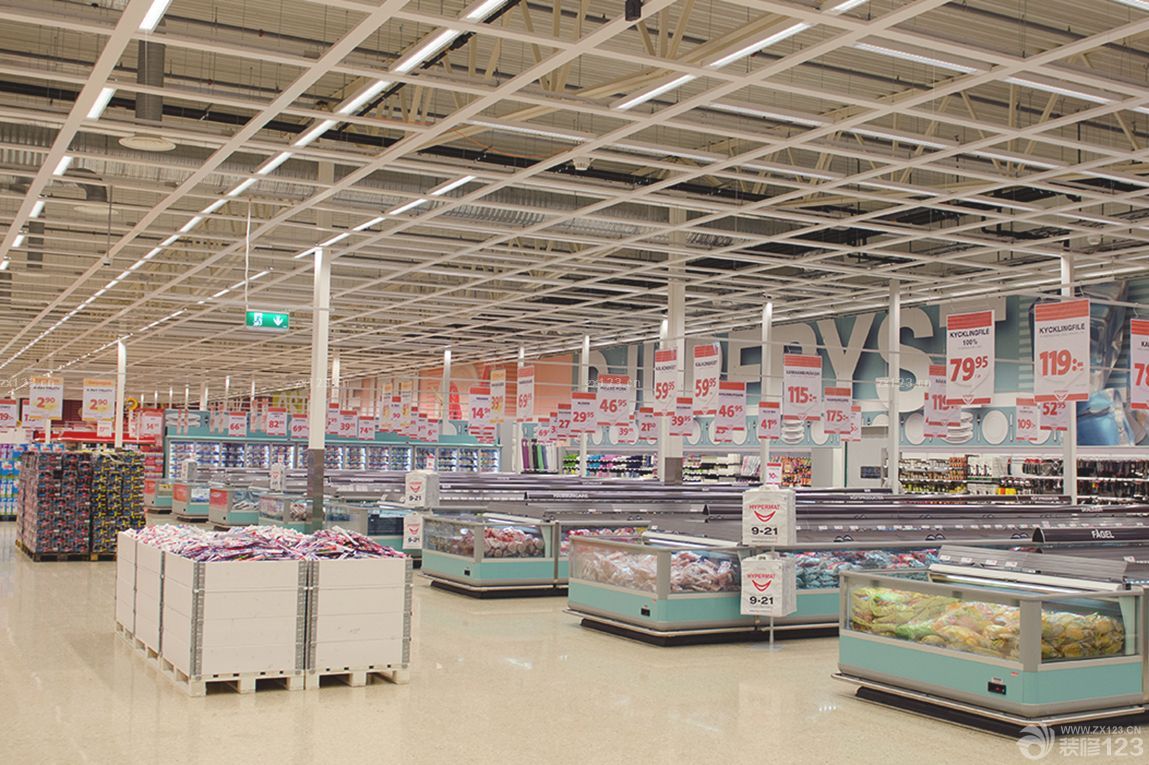 大型商场超市的储物柜效果图