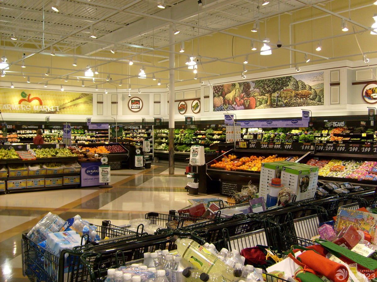 果蔬超市货架装饰装修效果图片