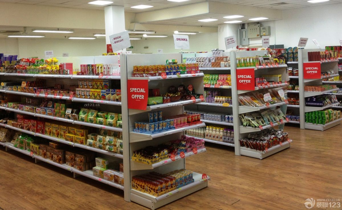 简约超市货架装饰图片