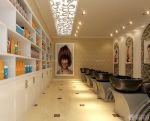最新美发店室内墙壁纸设计效果图 