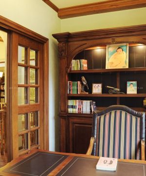 美式130平米的房子书房装修图片