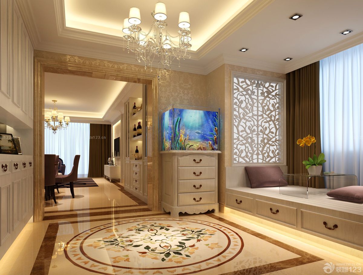 欧式简约风格房子装修设计效果图片大全110平