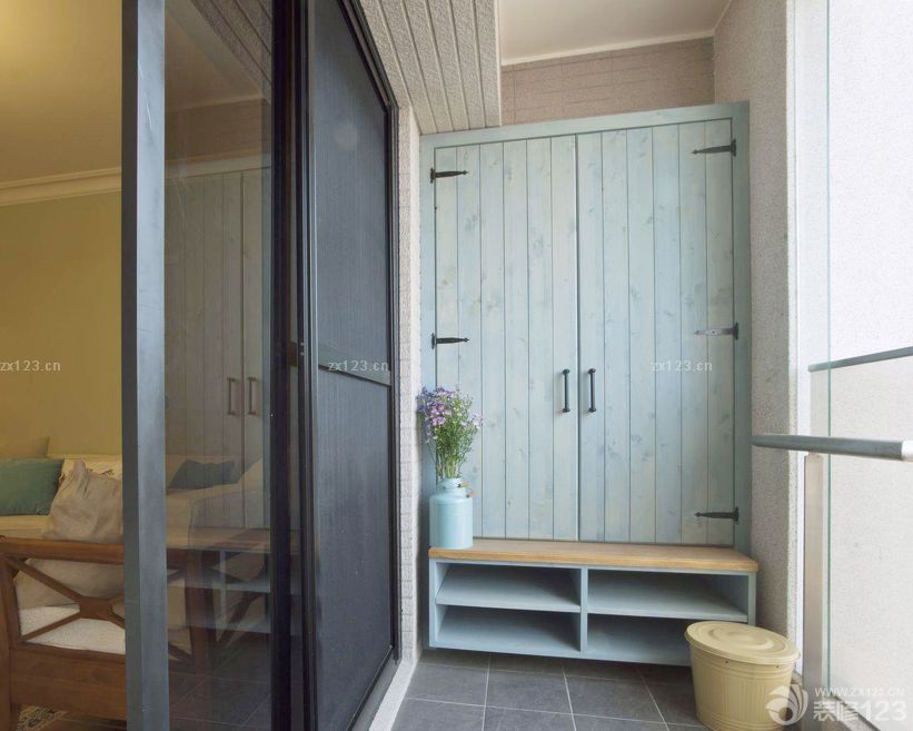 90平方两室两厅客厅阳台装修装修效果图 