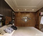 80平米小户型两室一厅卧室木质背景墙装修效果图片
