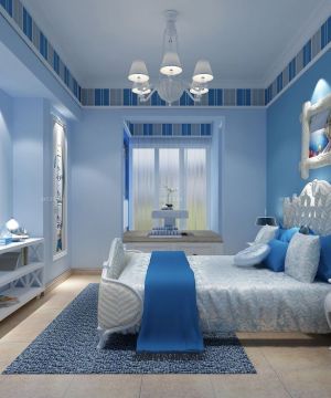 地中海房子卧室装饰装修设计图片大全110平