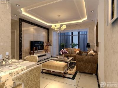 新世界碧覃园84平米简欧风格案例设计方案效果图