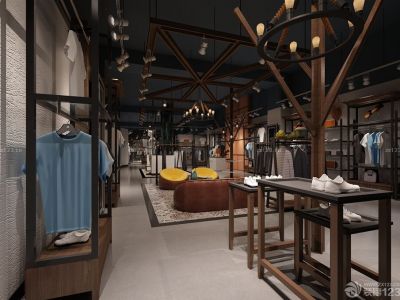 「时尚混搭」一兮品牌男装店面设计