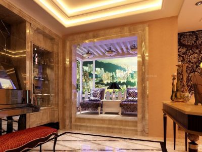 阜新西山九郡160平美式装修效果图