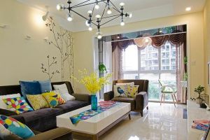 天鹅湖装饰隆源国际城118平简约风格装修效果案例