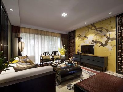 250㎡的巧妙兼柔，简单素雅的新中式