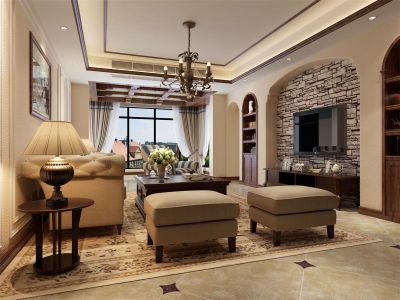 成都市贵通豫苑枫景200平米跃层古典风格