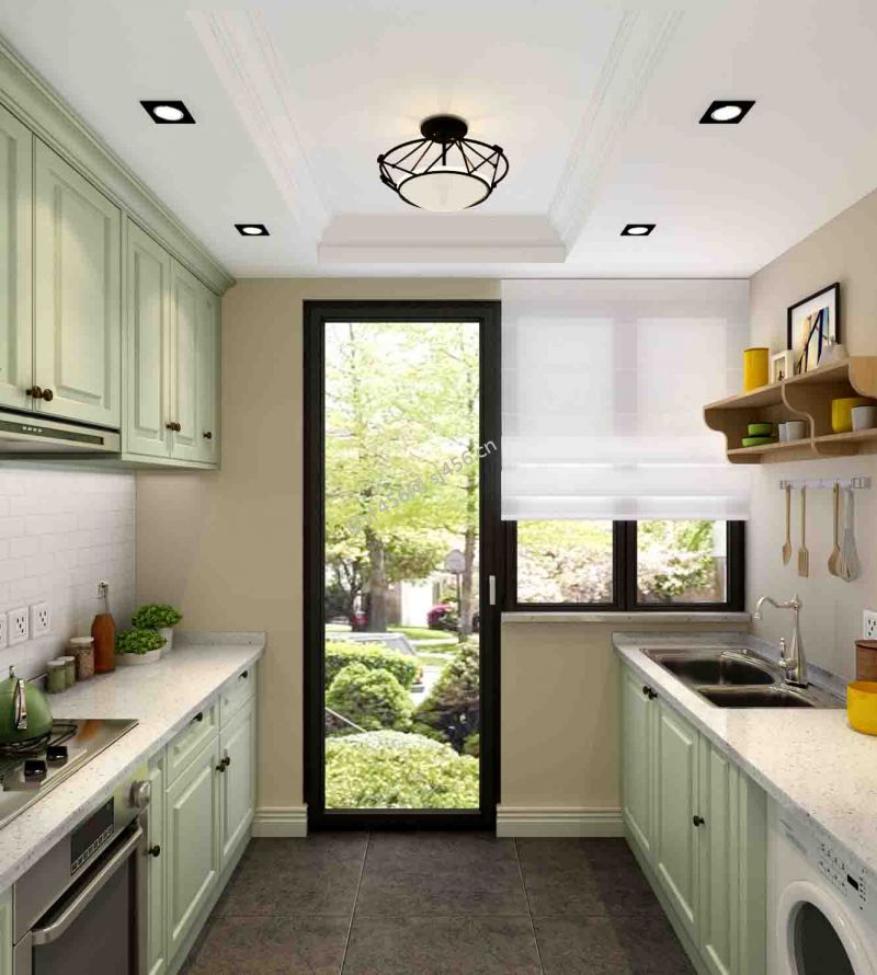 2020北欧厨房装修效果图 2020厨房石膏板吊顶效果图