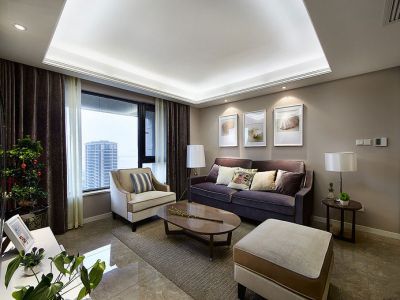 沈阳华庭装饰中航城86平现代简约风格装修设计效果图