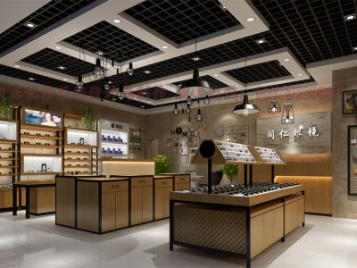 陕西宝鸡眼镜柜台定做-眼镜展示柜【设计.价格】眼镜店装修实景图