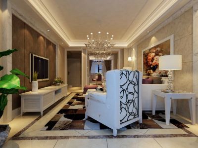 太原装修【今朝装饰】和泰紫园160平米--简欧