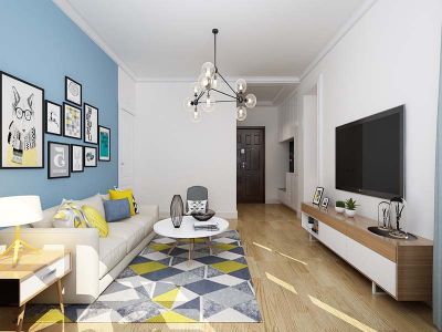 两室一厅装修现代北欧风格装修效果图鸣雀装饰