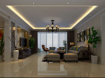 双水湾240美式装修效果图