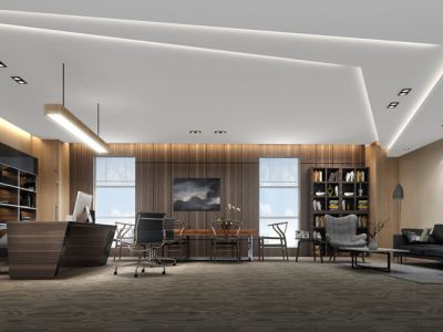 郑州办公室装修设计现代简约风格_郑州百消丹药业