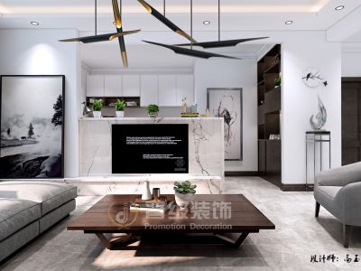 绿城全运村100平米现代风格装修案例