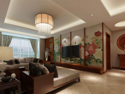 国民院子120平米中式风格装修案例