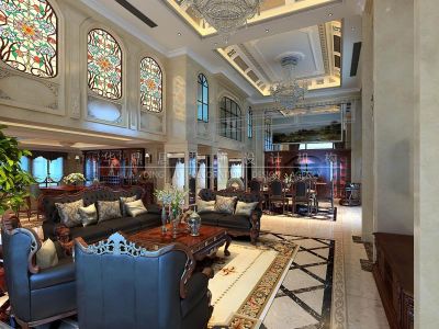 天琴湾别墅2000平欧式风格案例